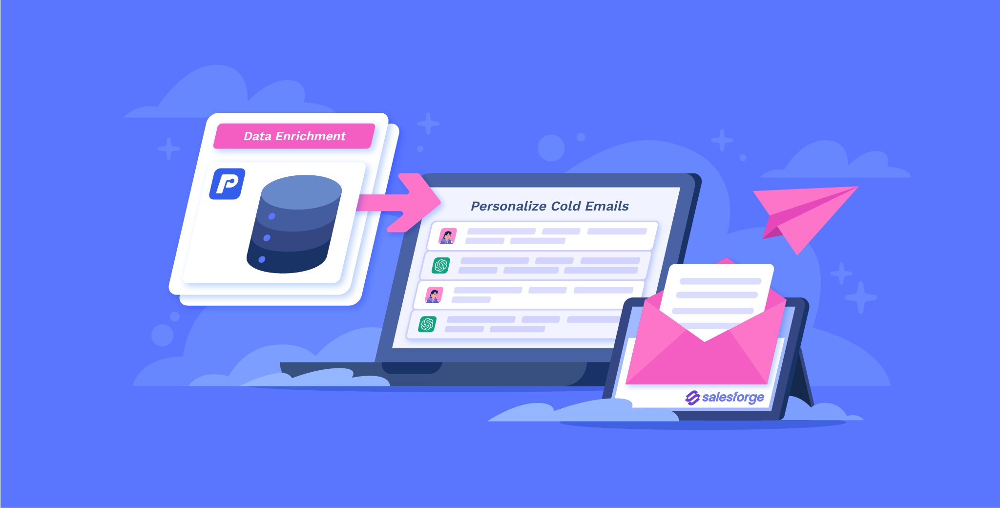 Email personalization automation illustration